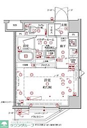 クレイシア森下ステーションサイト 1Kの間取図画像