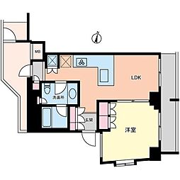 B-LOT小石川レジデンス 1LDKの間取図画像
