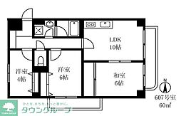 レピドール福田1 3LDKの間取図画像