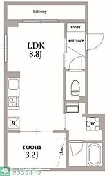 ケイズ表参道 1LDKの間取図画像