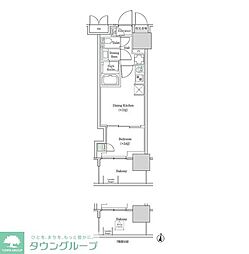 ブルックサイドレジデンス木場 1DKの間取図画像