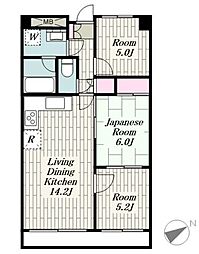 三田ナショナルコート 3LDKの間取図画像