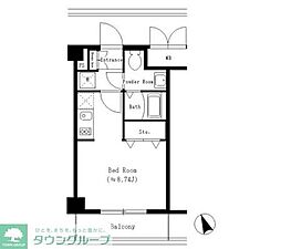 ブリリアント恵比寿 ワンルームの間取図画像