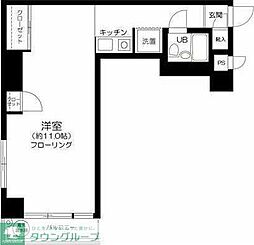 ペガサスマンション恵比寿 ワンルームの間取図画像