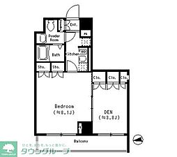 ParkCube四谷三丁目 ワンルームの間取図画像
