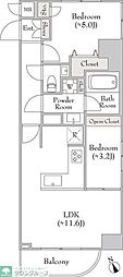 アストラルH.T.K. 2LDKの間取図画像
