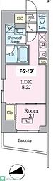 Garden Xavis門前仲町 1LDKの間取図画像