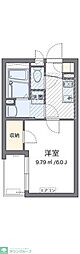 ミランダ北砂 1Kの間取図画像