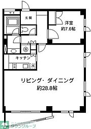 H&M南青山イースト 1LDKの間取図画像