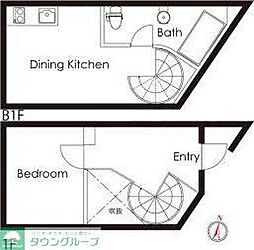 メゾンド学芸大 1DKの間取図画像
