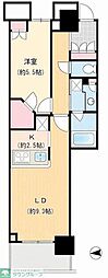 ベイクレストタワー 1LDKの間取図画像