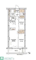 BRANSIESTA目黒中央町 2LDKの間取図画像