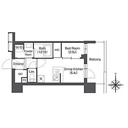 COMFORIA森下SOUTH 1DKの間取図画像