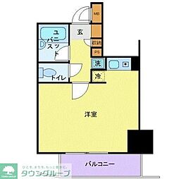 菱和パレス高輪台 ワンルームの間取図画像