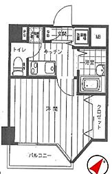 プレール・ドゥーク水天宮2 1Kの間取図画像