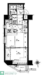 ハーモニーレジデンス神楽坂 1LDKの間取図画像
