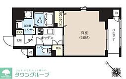 グランカーサ日本橋浜町 1Kの間取図画像