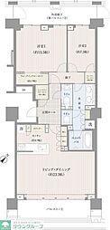 ザ・パークハウスグラン千鳥ヶ淵 2LDKの間取図画像