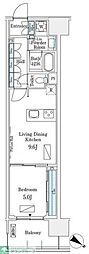ロイヤルパークス有明 1LDKの間取図画像