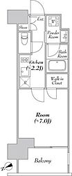 カナルフロント芝浦 1Kの間取図画像