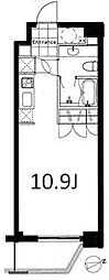 フレンシア麻布十番ノース 1Kの間取図画像