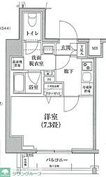 アイルカナーレ門前仲町 1Kの間取図画像