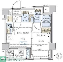 Cedar Plaza目黒本町 1DKの間取図画像