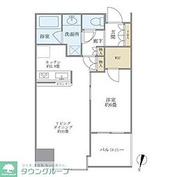大崎ウエストシティタワーズE棟 1LDKの間取図画像