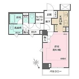 ファミール東京グランリッツ ワンルームの間取図画像