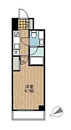 KDXレジデンス戸越 1Kの間取図画像