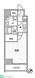 ALTERNA恵比寿 1Kの間取図画像