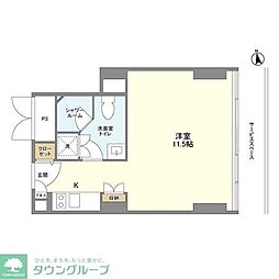 ウエリスアーバン品川タワー ワンルームの間取図画像
