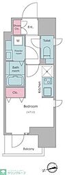 レジディア大森2 ワンルームの間取図画像