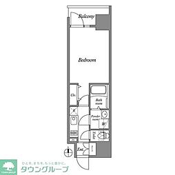 リテラス蒲田 1Kの間取図画像