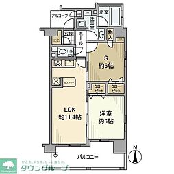 エステムプラザ芝公園 1SLDKの間取図画像
