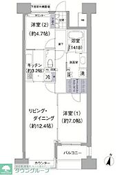 アビティ目黒 2LDKの間取図画像