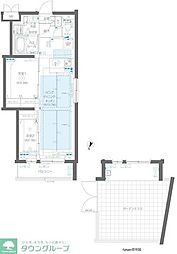 大田区大森中3丁目マンション 2LDKの間取図画像