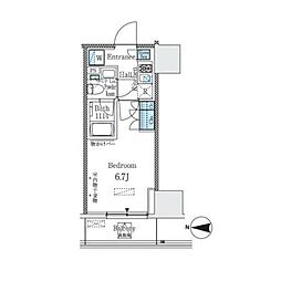 ParkCube大井町レジデンス 1Kの間取図画像