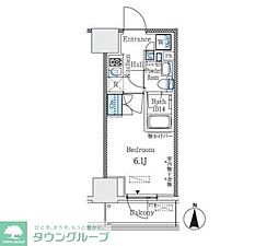 ParkCube大井町レジデンス 1Kの間取図画像