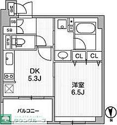 クリオ三田ラ・モード 1DKの間取図画像