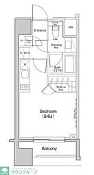 ザ・パークハビオ荏原中延プレイス ワンルームの間取図画像
