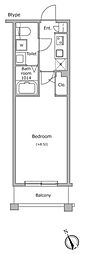 ラクラス四谷三丁目 1Kの間取図画像