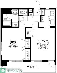 パルティール赤坂 1LDKの間取図画像