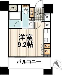 ParkAxis茅場町 ワンルームの間取図画像