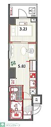 RESIDENCE西新宿SQUARE 1Kの間取図画像