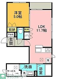 Komazawa Kouen terrace 1SLDKの間取図画像
