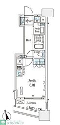 パークナードフィット南青山Vista ワンルームの間取図画像