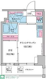 CREVIARXE雪が谷大塚 1DKの間取図画像