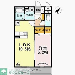グランペール豊洲 1LDKの間取図画像