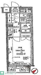 パレステュディオ虎ノ門 1Kの間取図画像